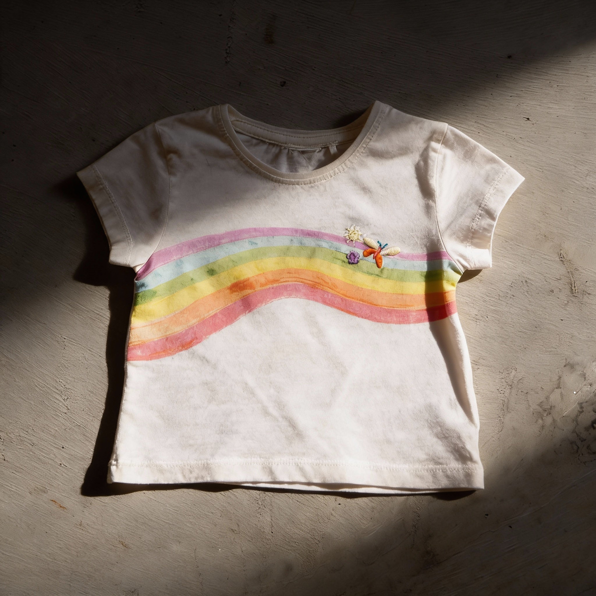 Rainbow Embroidered T-Shirt