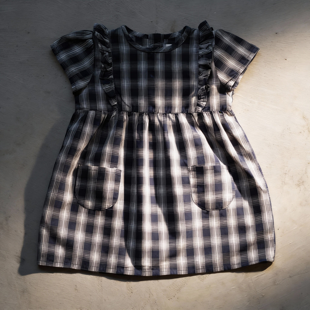 Blue Check Pocket Frock