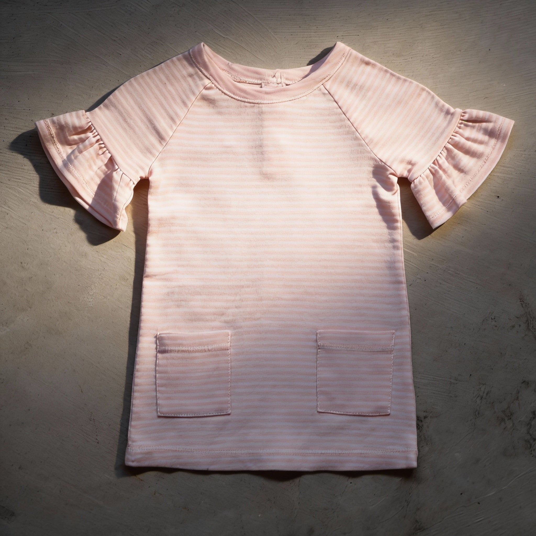 Pink Ruffle Pocket Top