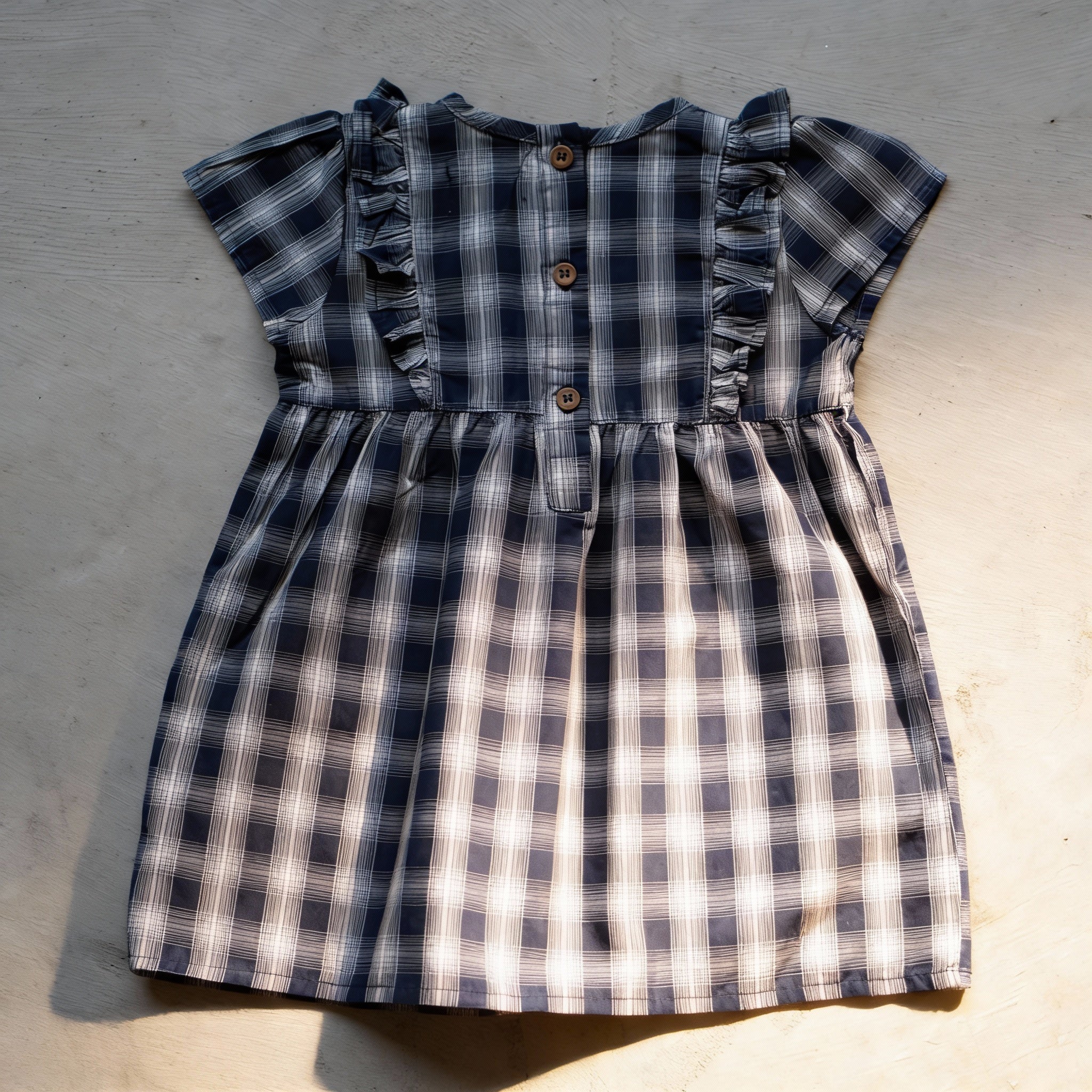 Blue Check Pocket Frock