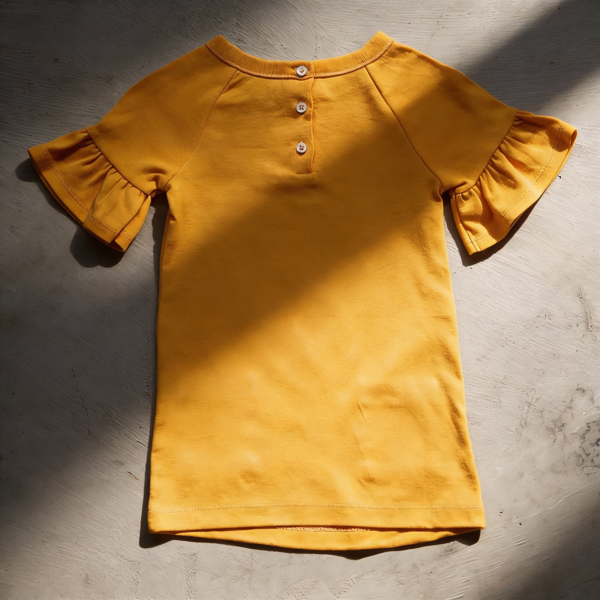 Yellow Ruffle Pocket Top