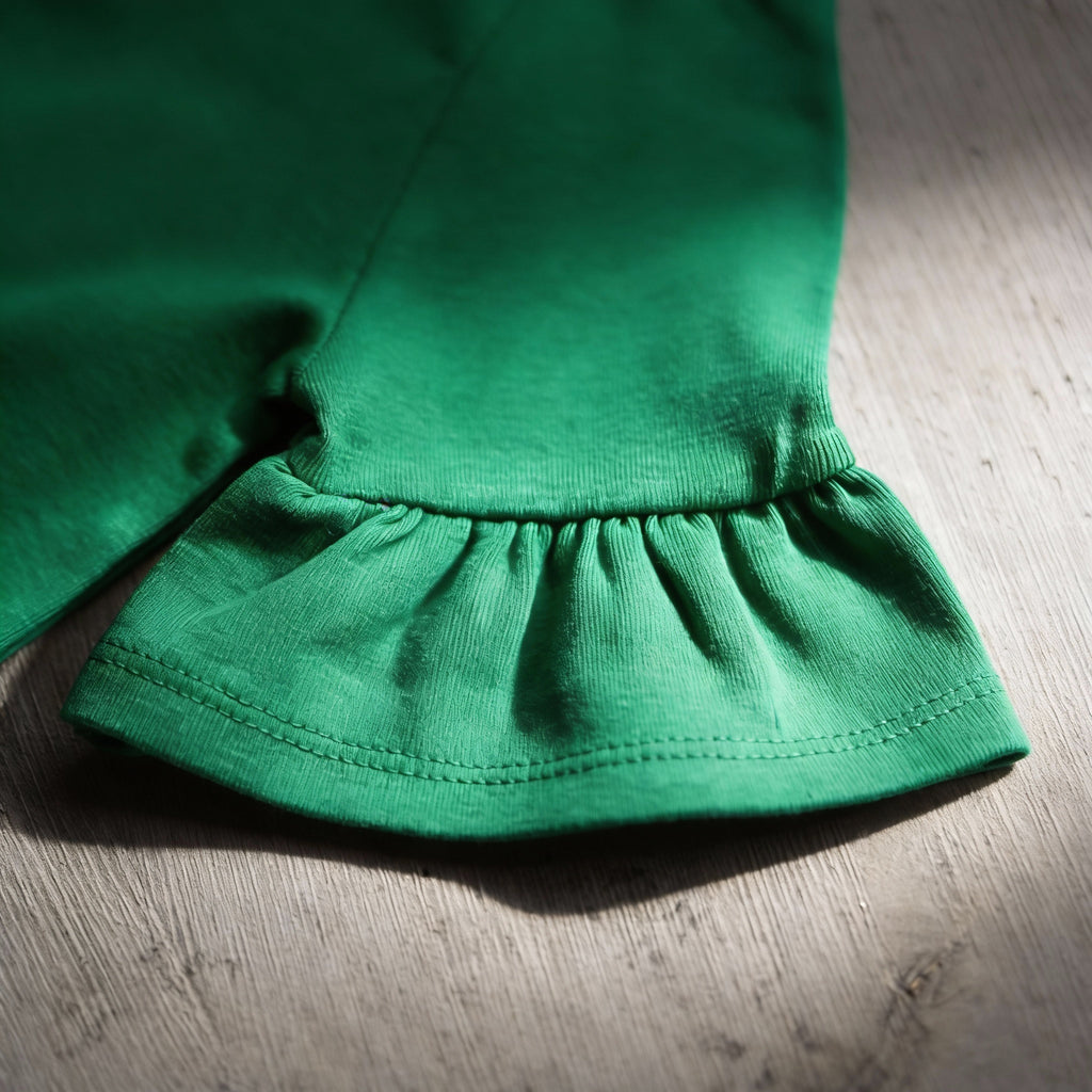 Green Ruffle Pocket Top