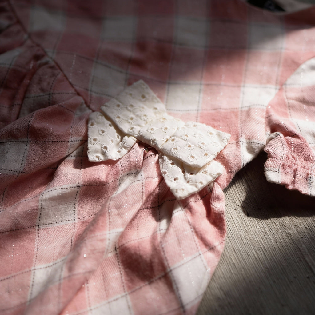 Pink Check Bow Frock