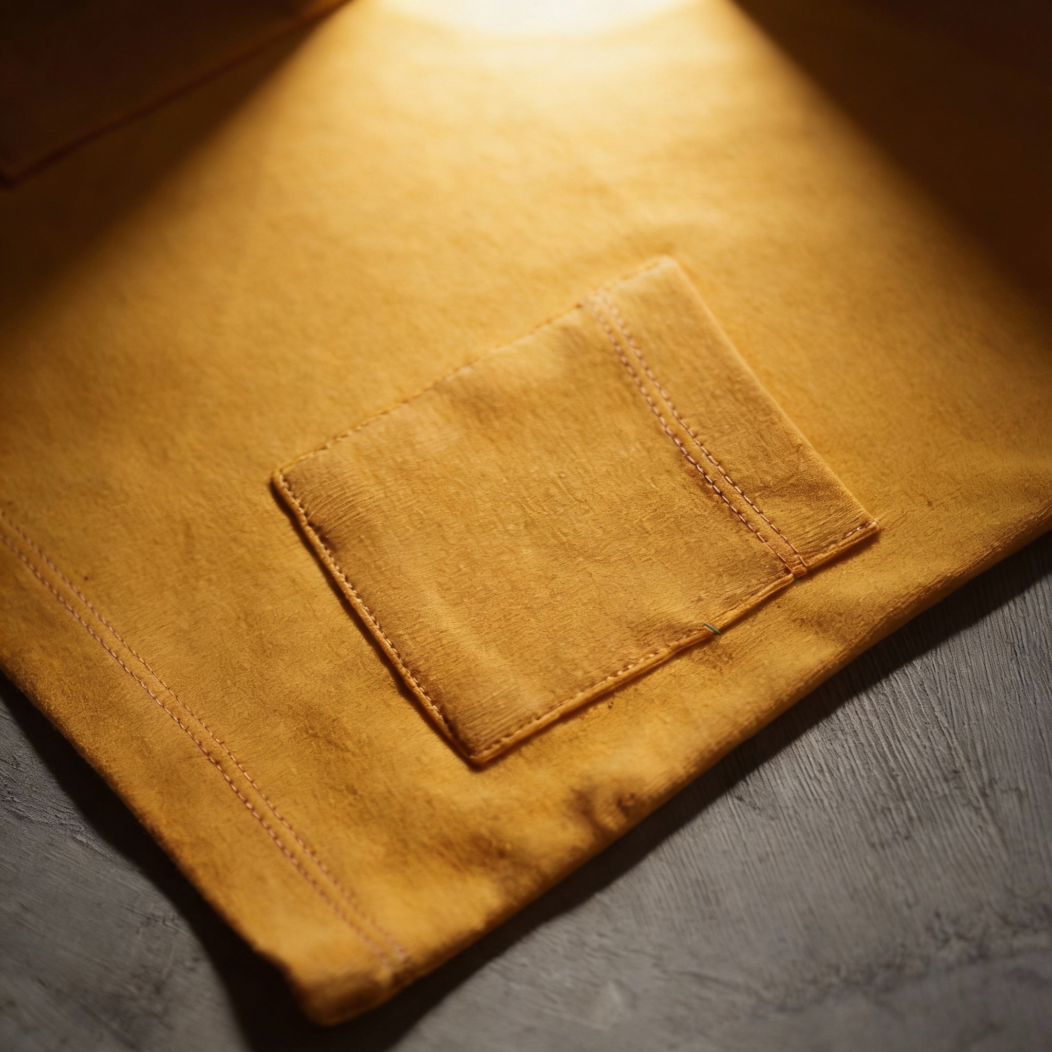 Yellow Ruffle Pocket Top