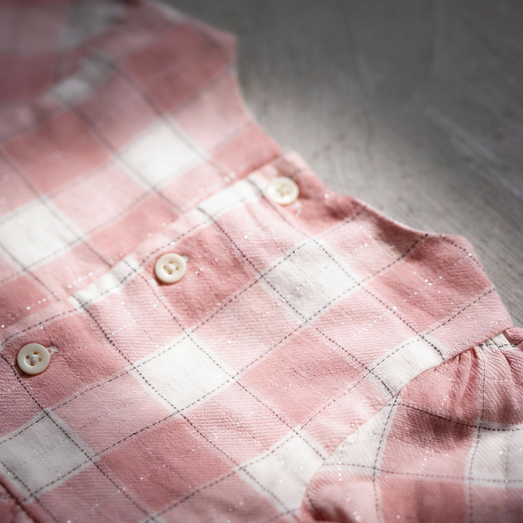 Pink Check Bow Frock