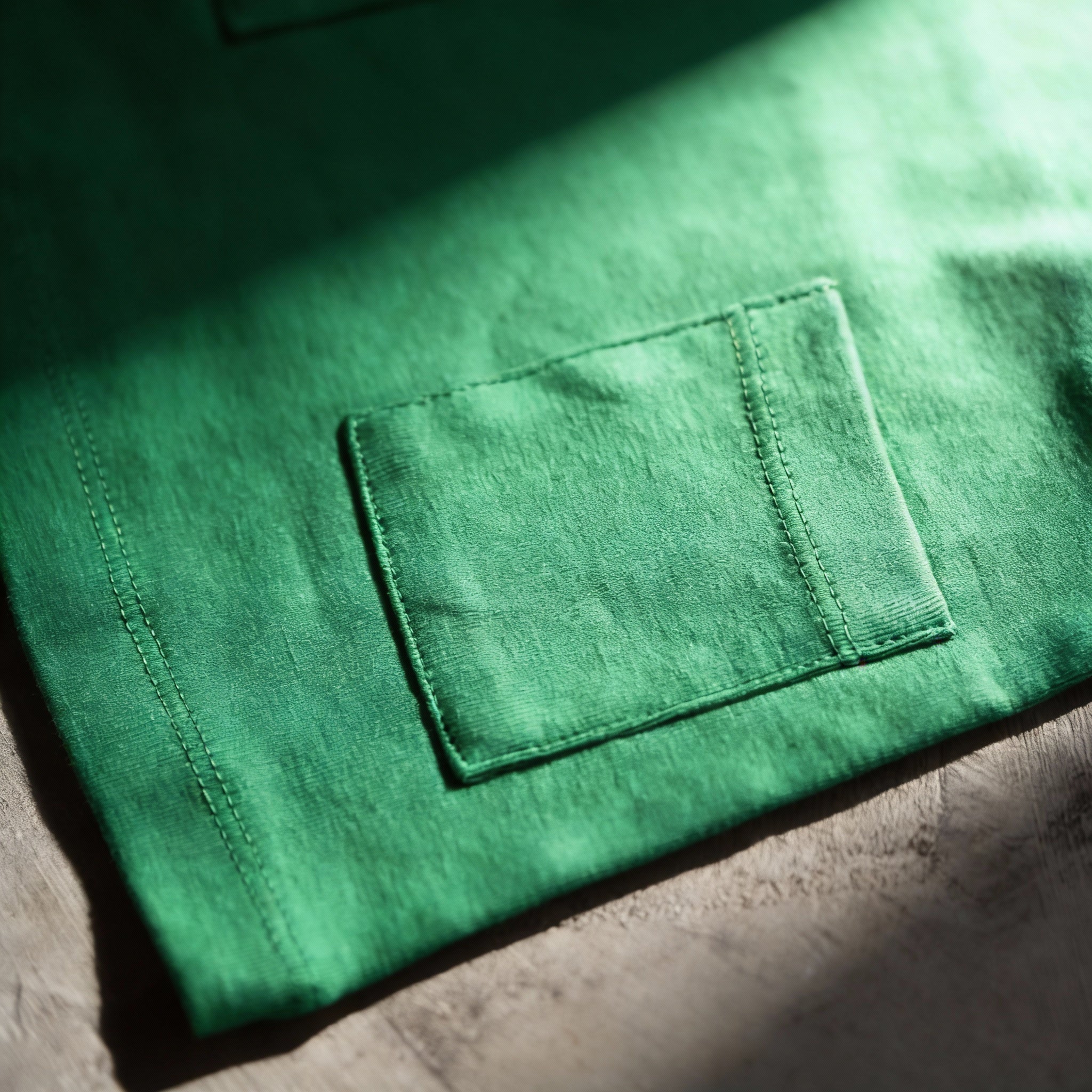 Green Ruffle Pocket Top