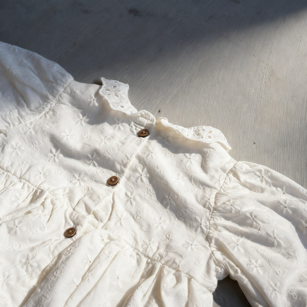 White Bloom Kids Romper