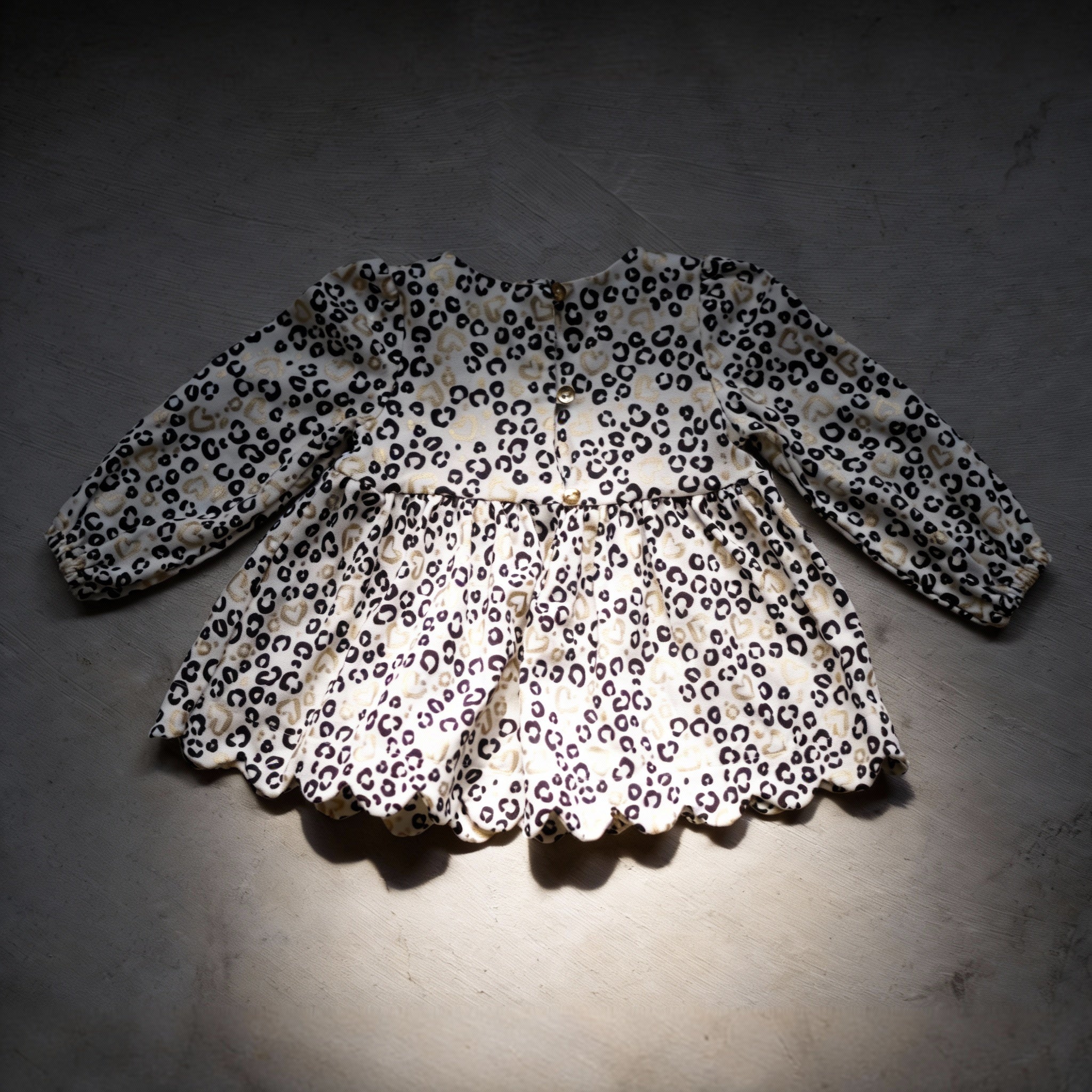 Midnight Leopard Bow Dress